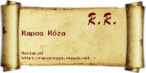 Rapos Róza névjegykártya