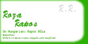 roza rapos business card
