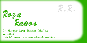 roza rapos business card